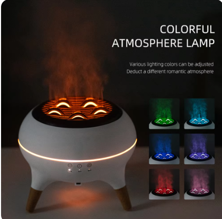 Flame Atmosphere Humidifier – Cozy LED Fire Effect for Bedrooms & Desks