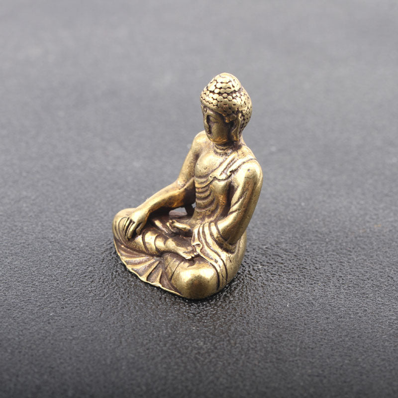 Brass Meditation Figure Sculpture – Calm Minimalist Home Decor