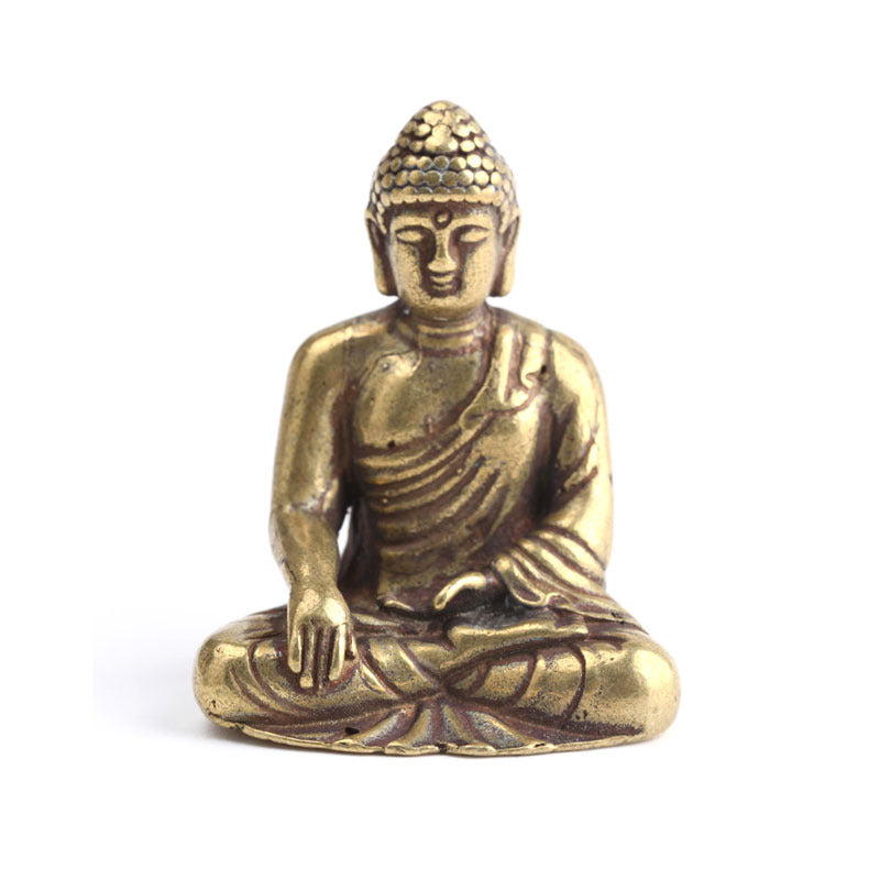 Brass Meditation Figure Sculpture – Calm Minimalist Home Decor