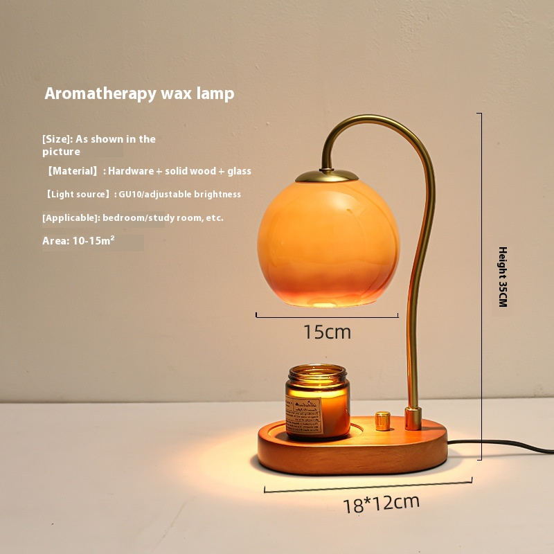 Aromatherapy Candle Lamp – warm flameless candle lamp with glass shade, cozy home mood | Zenova Shop
