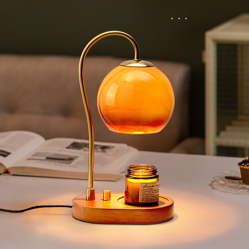 Aromatherapy Candle Lamp – warm flameless candle lamp with glass shade, cozy home mood | Zenova Shop