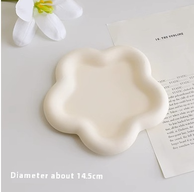 Cloud Ceramic Jewelry Storage Tray – Calm Minimalist Home Mood Decor | Zenova Shop – matte ceramic cloud tray for jewelry; calm minimalist h
