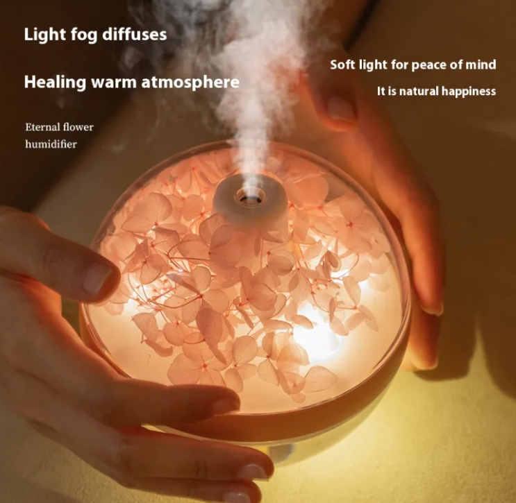 USB Rechargeable Humidifier – Cozy Ambient Aroma Mist for Bedrooms & Desks – compact USB rechargeable humidifier with soft ambient light | Z