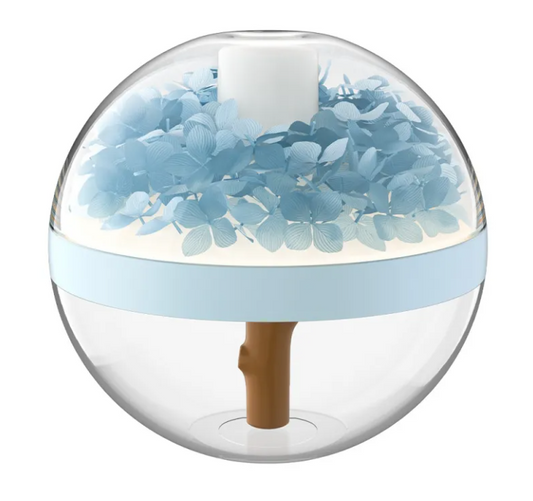 USB Rechargeable Humidifier with warm ambient LED light and aesthetic mist for cozy rooms
