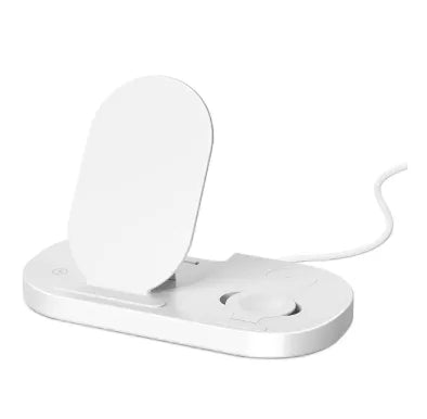 15W 3-in-1 Wireless Charger Folding Stand – foldable 3‑in‑1 wireless charging stand for calm, tidy desks | Zenova Shop