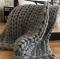 Chunky Knit Cozy Blanket – Premium Thick Weave Throw