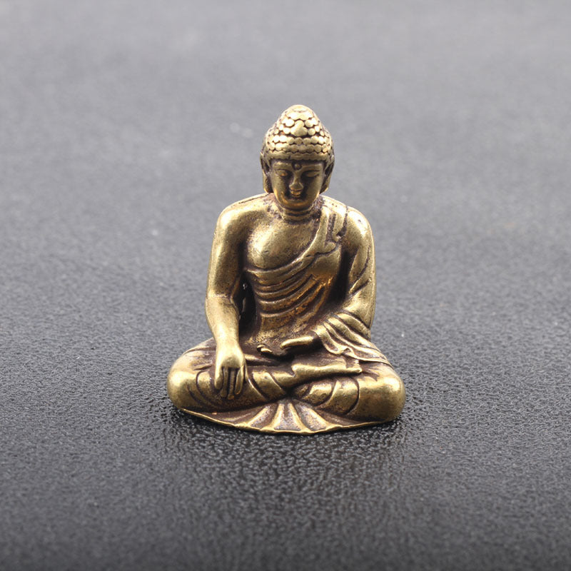 Brass Meditation Figure Sculpture – Calm Minimalist Home Decor