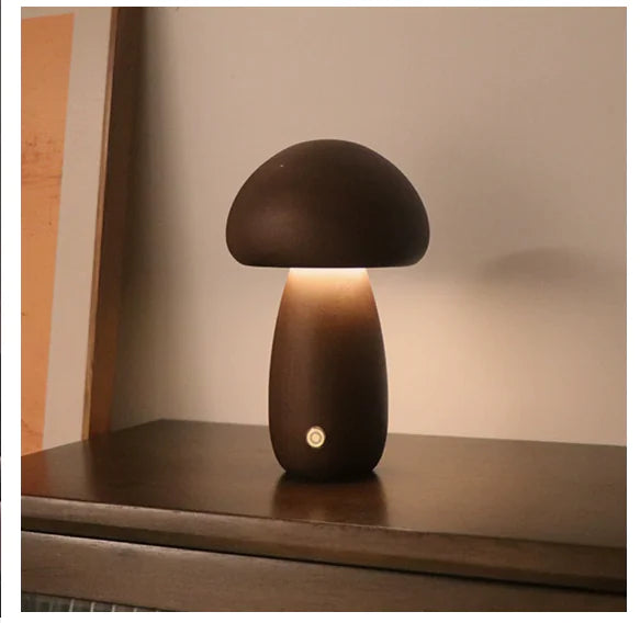 Mushroom Table Lamp – Walnut B