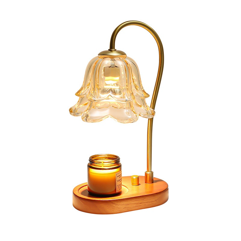 Aromatherapy Candle Lamp – warm flameless candle lamp with glass shade, cozy home mood | Zenova Shop